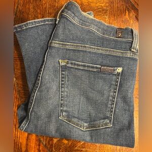 7 For All Mankind High-Rise Cropped Slim Jeans Size 31